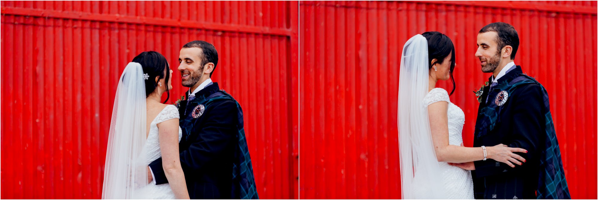 bride-groom-outside-red-door-kinkell