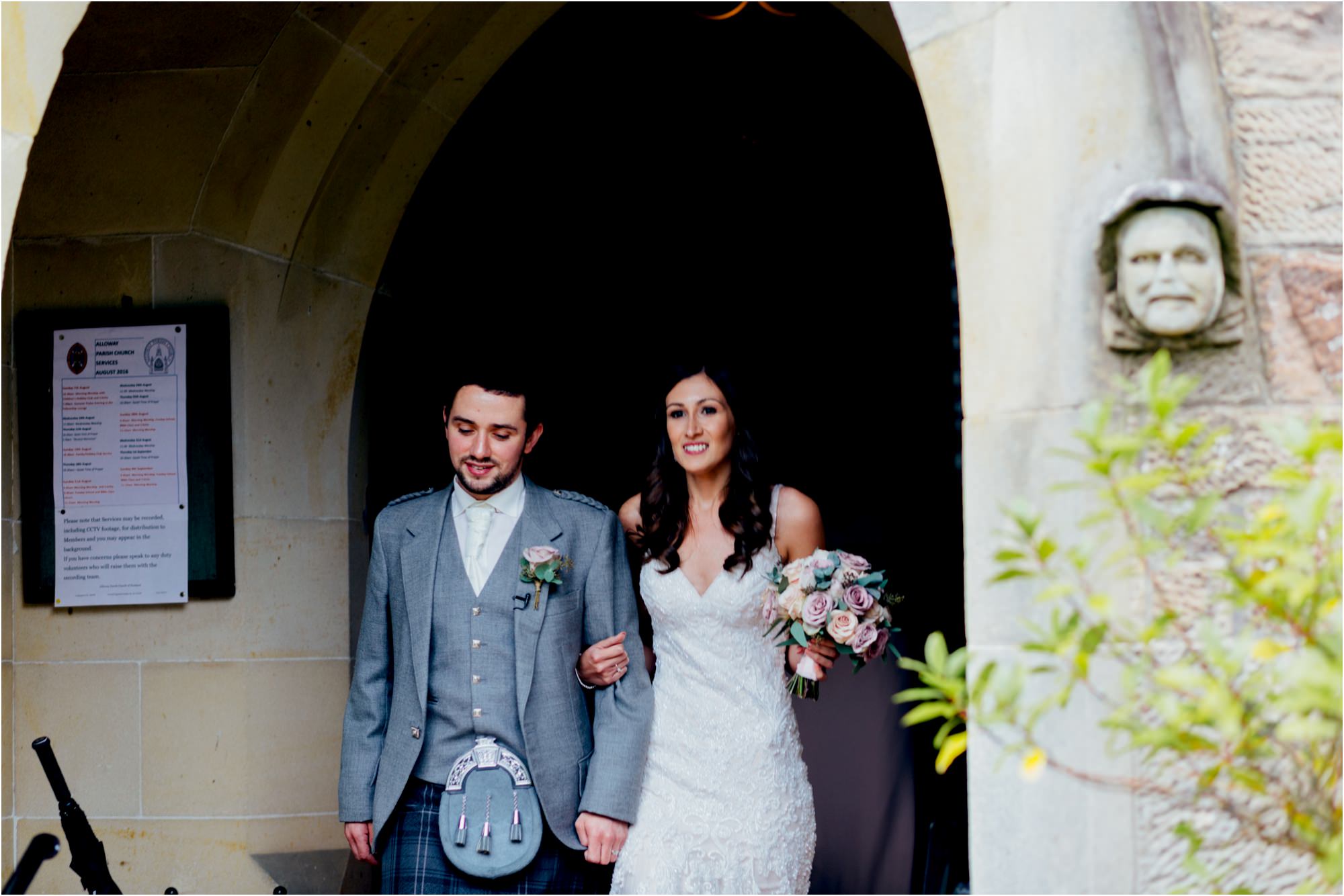 bride-groom-exit-brig-o-doon-church