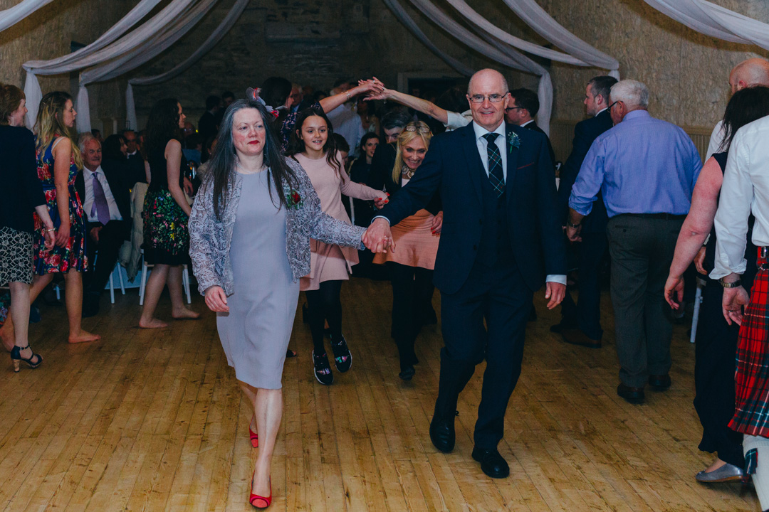 guests-ceilidh-dancing-lochnell-castle-wedding