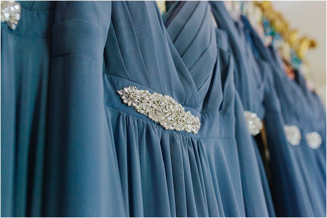 diamante-detail-shot-of-blue-bridesmaid-dresses