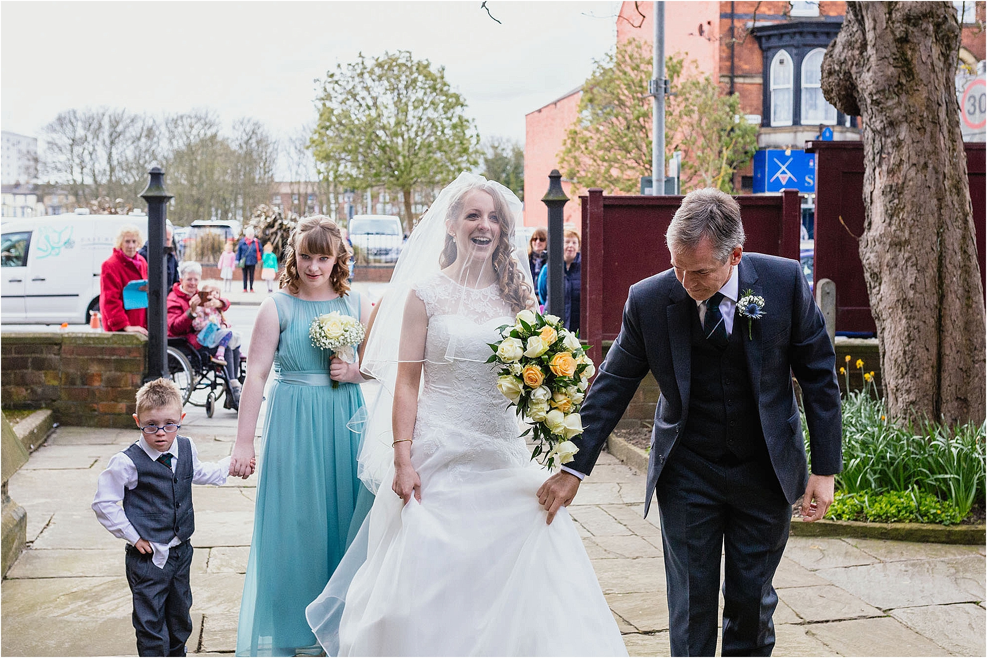 bride-walking-towards-church