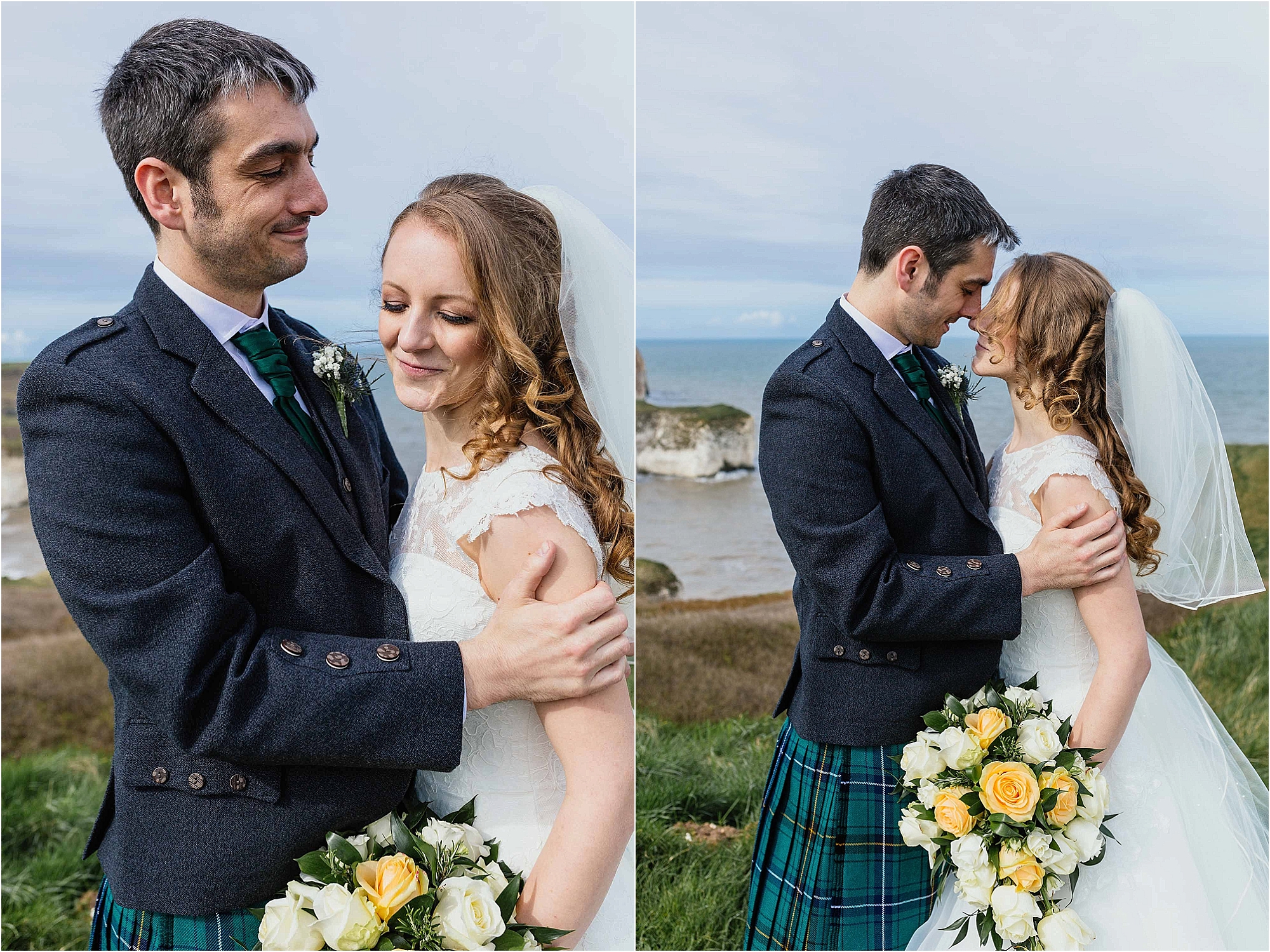 bride-groom-standing-on-flamborough-cliffs