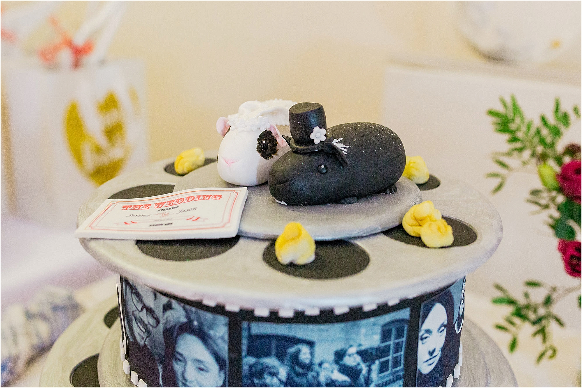 wedding-cake-film-rolls-guinea-pig-cake-toppers
