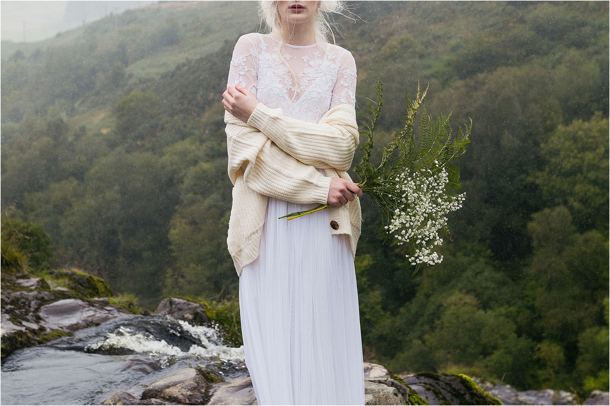 close-of-bride-wearing-cardigan