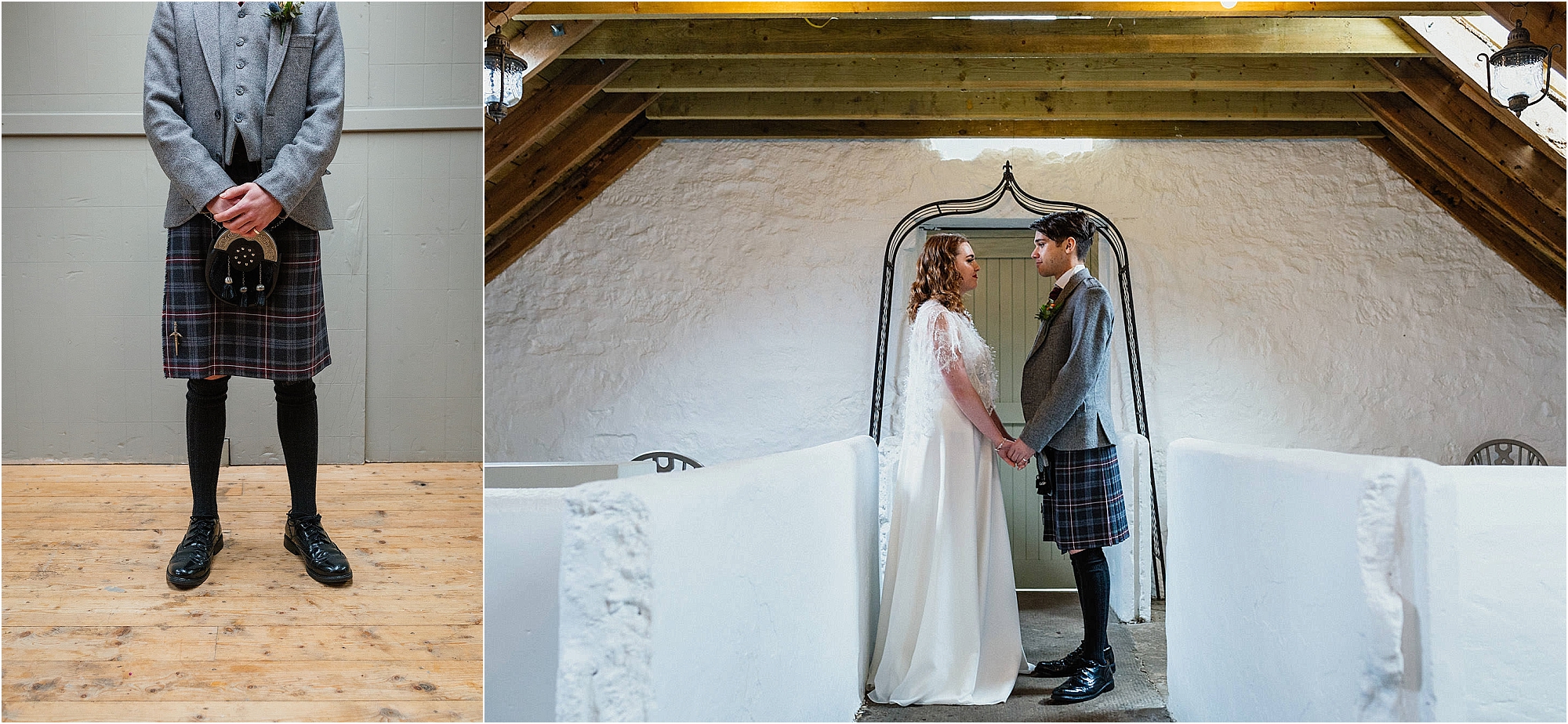 grooms-grey-maroon-kilt-bride-holding-grooms-hand