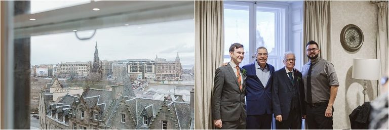 looking-out-of-window-towards-princes-street-guests-pose-for-photos