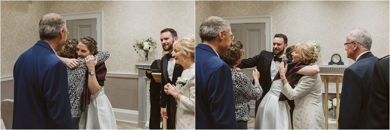 bride-hugging-family-members