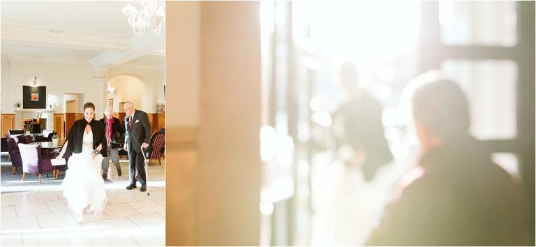 bride-walks-through-lobby-to-go-outside