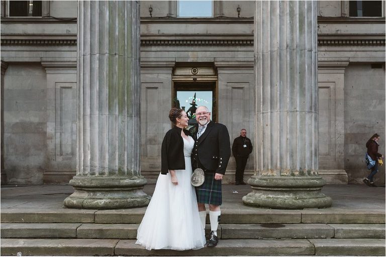 couple-pose-in-front-of-gallery-of-modern-art-glasgow