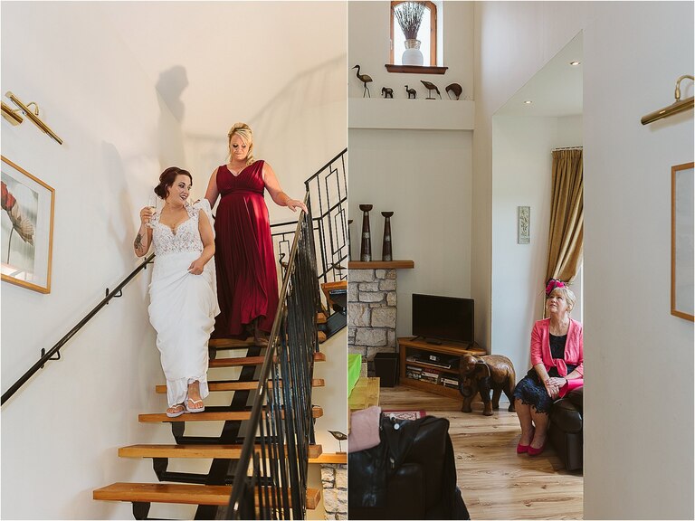 bride-walking-down-stairs-as-mum-watches